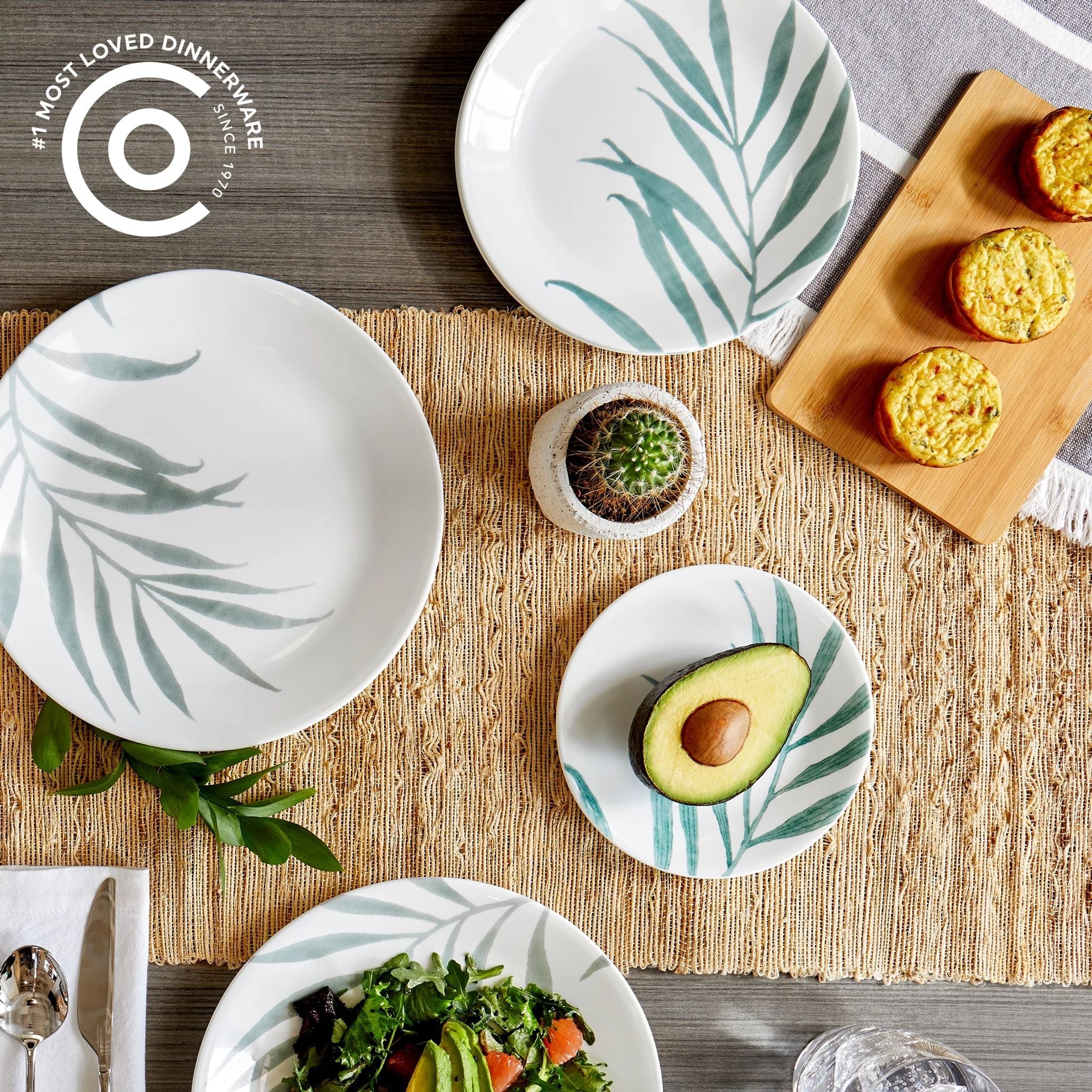 Corelle® Solar Print 18-piece Dinnerware Set, Service for 6, EXCLUSIVE