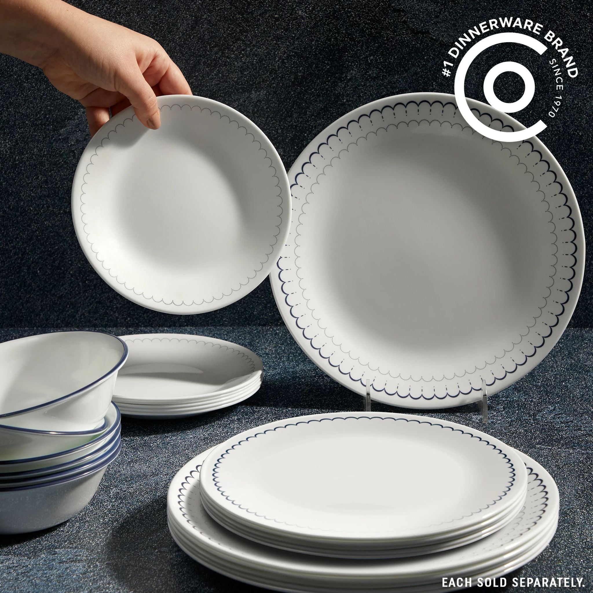 Corelle® Caspian Lace 8.5" Salad Plate