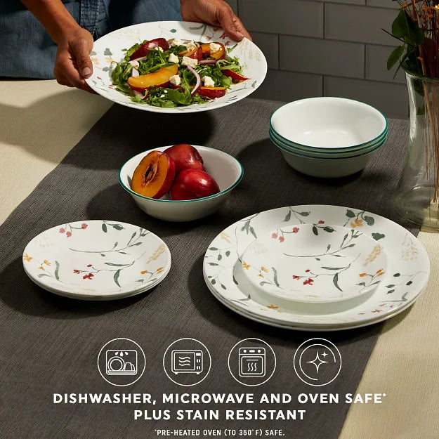 Corelle® Wildflower Scatter 32-piece Dinnerware Set, Service for 8