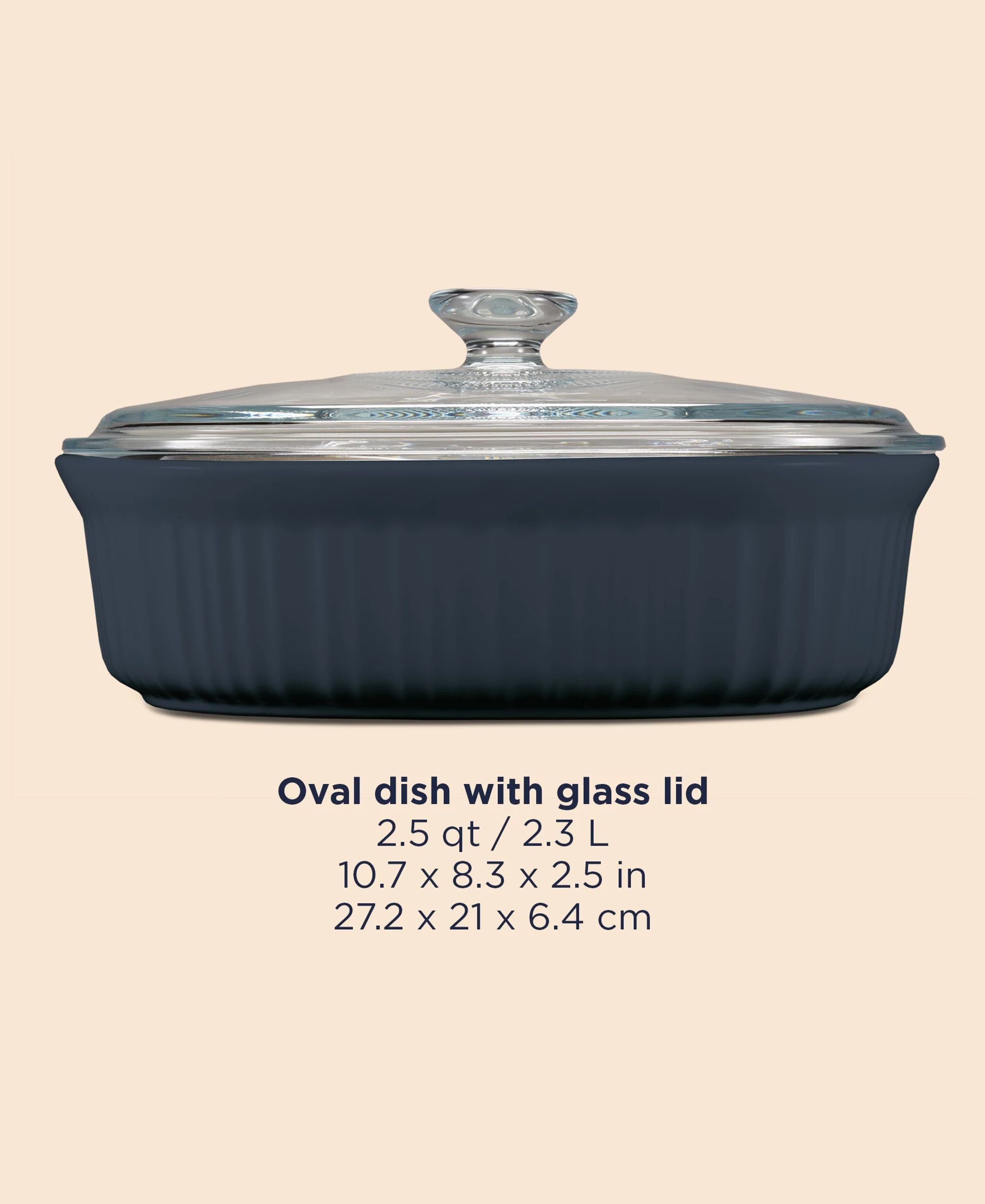 CorningWare® French Colors 2.5-quart Oval Baking Dish, Navy