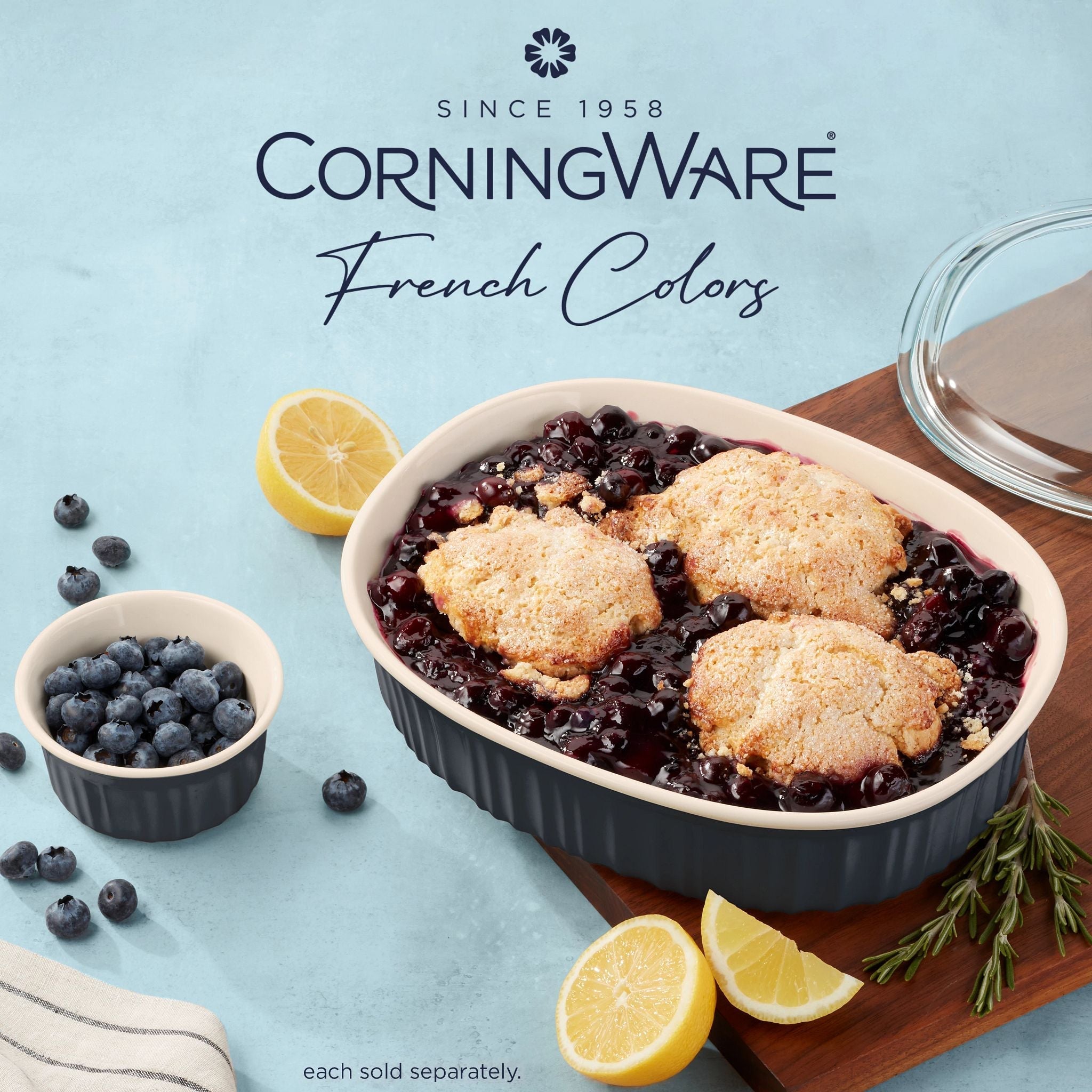 CorningWare® French Colors 2.5-quart Oval Baking Dish, Navy